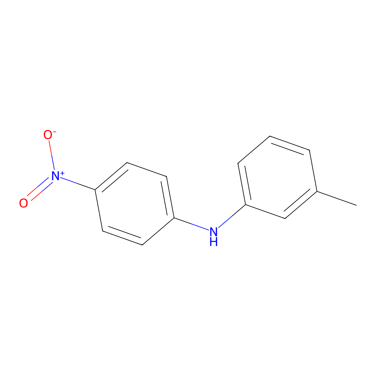 3-Methyl-N-(4-nitrophenyl)benzenamine molecular structure, CAS 15979-82-5