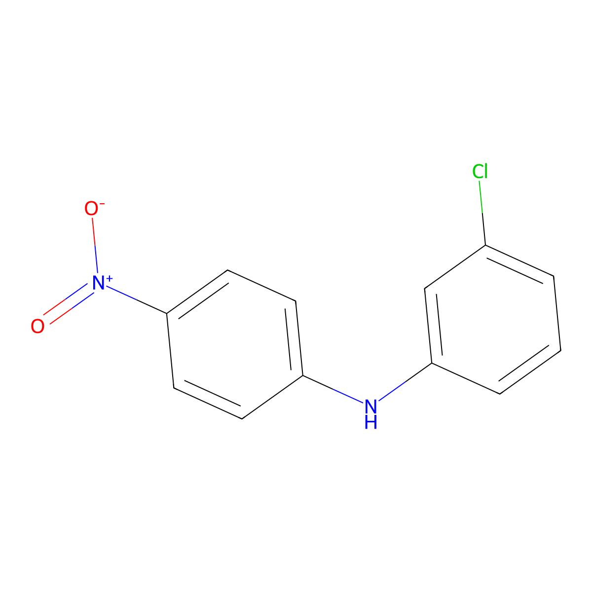 3-Chloro-N-(4-nitrophenyl)benzenamine molecular structure, CAS 15979-85-8