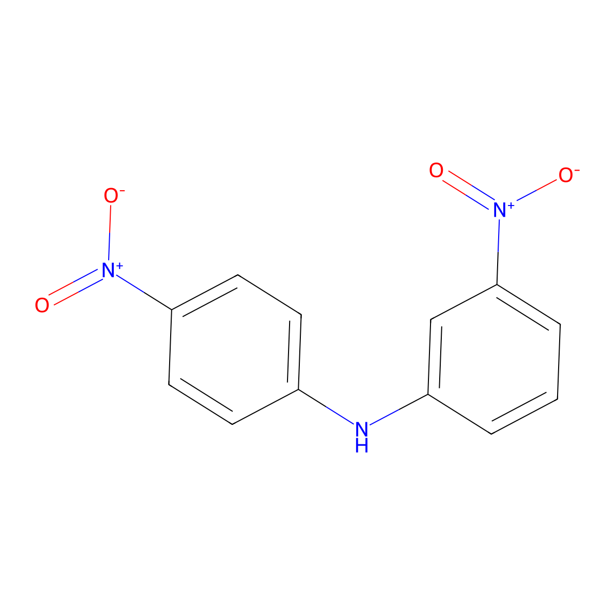 3-Nitro-N-(4-nitrophenyl)benzenamine molecular structure, CAS 15979-87-0