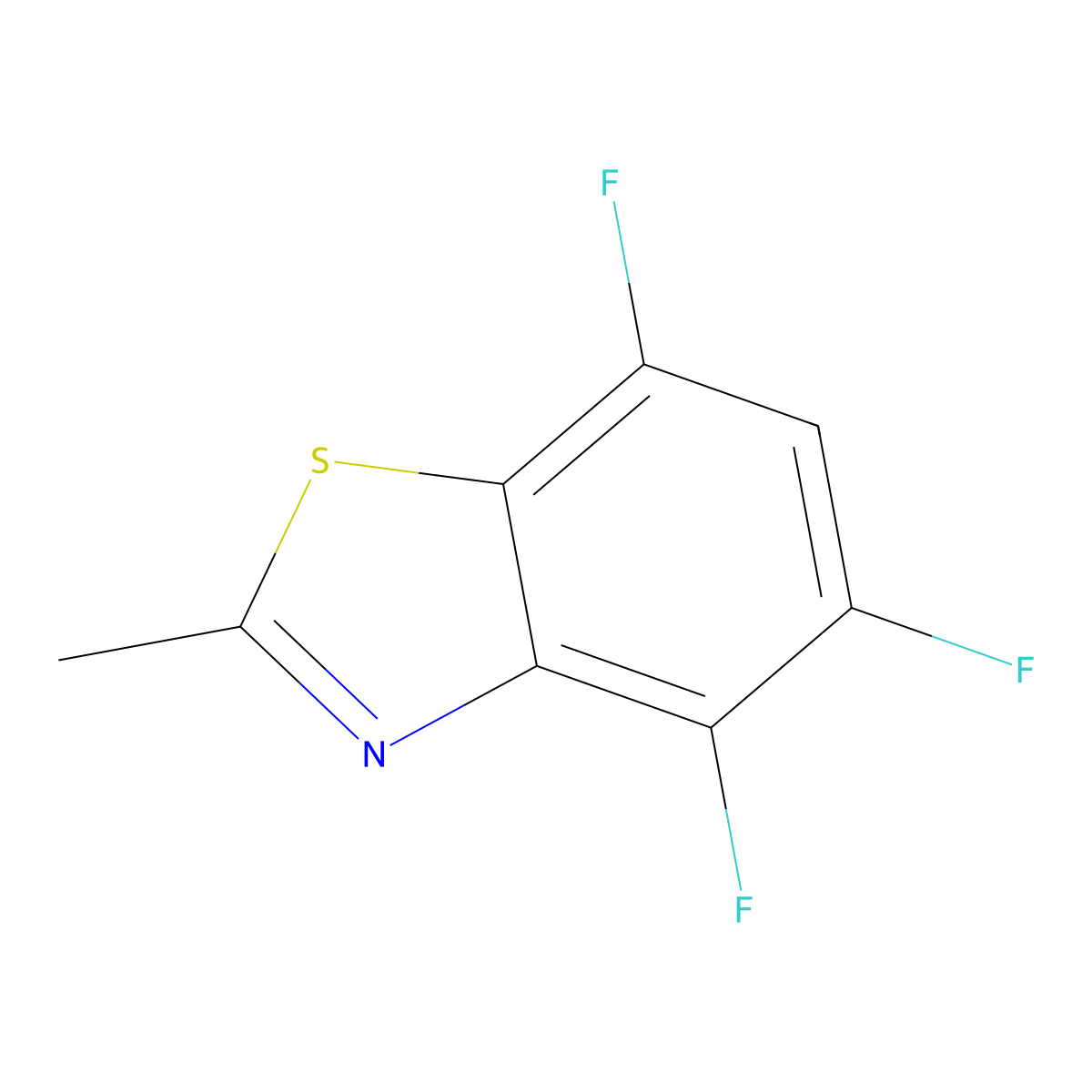 4,5,7-Trifluoro-2-methylbenzothiazole molecular structure, CAS 159790-13-3