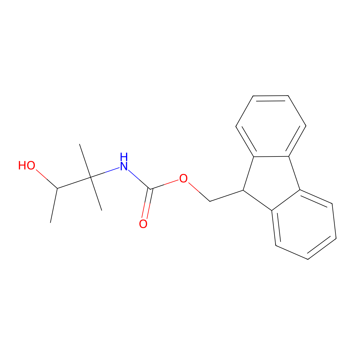(9H-fluoren-9-yl)methyl N-(3-hydroxy-2-methylbutan-2-yl)carbamate molecular structure, CAS 1597913-25-1
