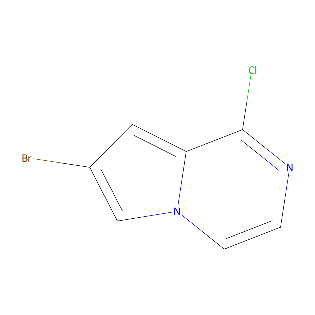 7-Bromo-1-chloropyrrolo(1,2-a)pyrazine molecular structure, CAS 1597913-29-5