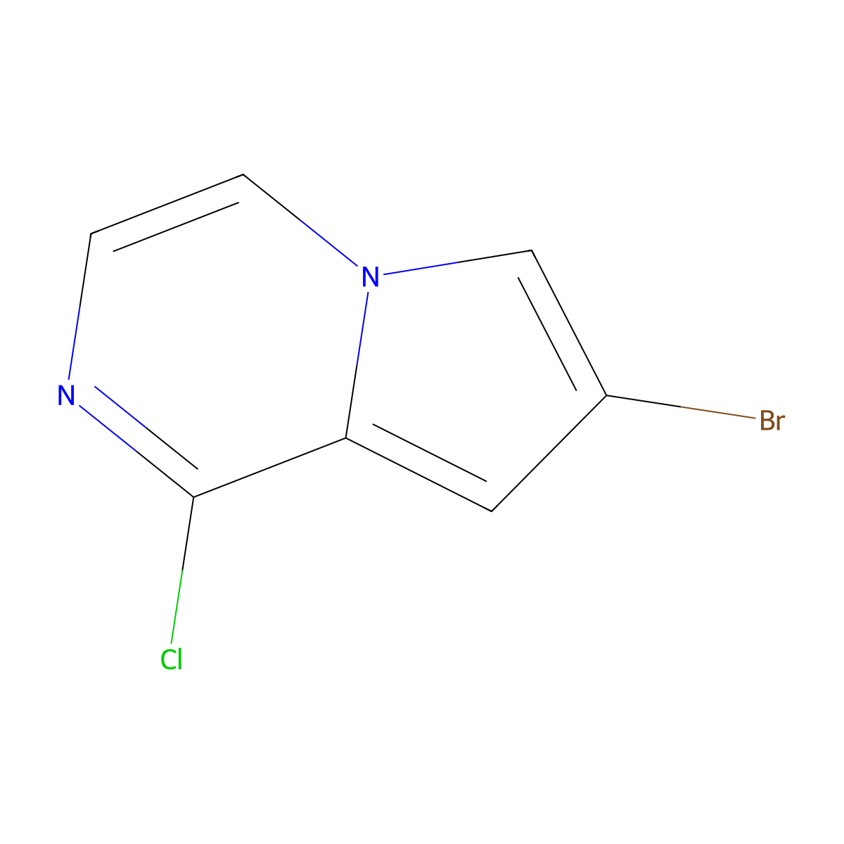 7-Bromo-1-chloropyrrolo(1,2-a)pyrazine molecular structure, CAS 1597913-29-5