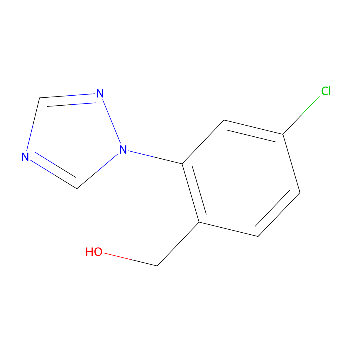 [4-chloro-2-(1H-1,2,4-triazol-1-yl)phenyl]methanol molecular structure, CAS 1597924-54-3