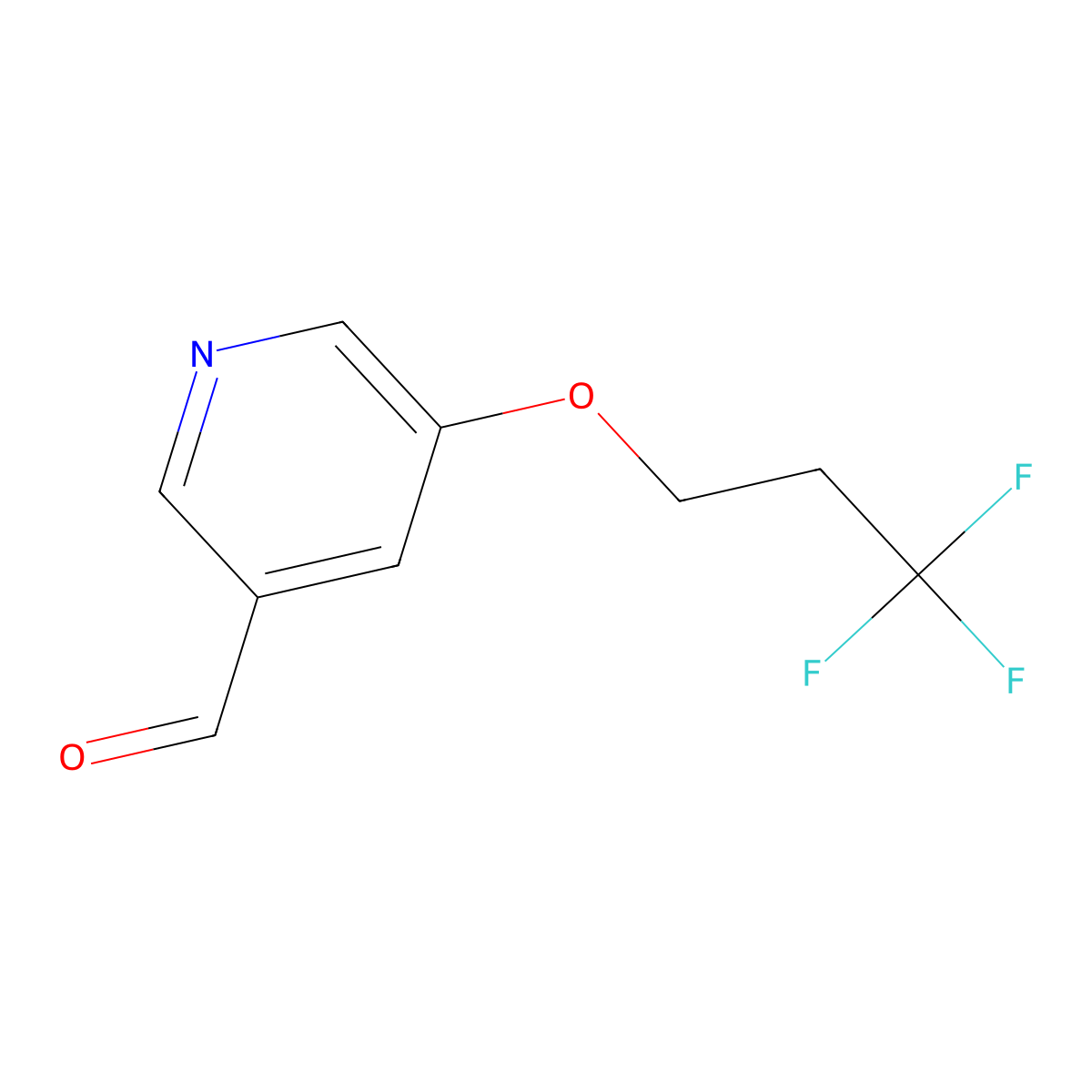 5-(3,3,3-Trifluoropropoxy)nicotinaldehyde molecular structure, CAS 1597950-96-3