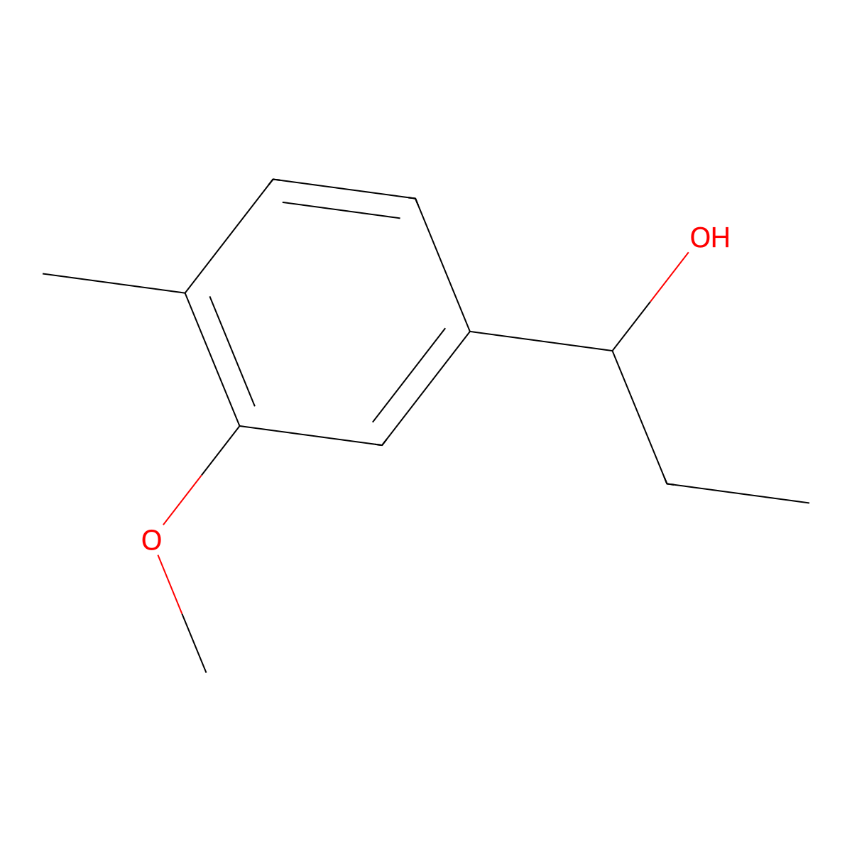alpha-Ethyl-3-methoxy-4-methylbenZenemethanol molecular structure, CAS 1597951-22-8