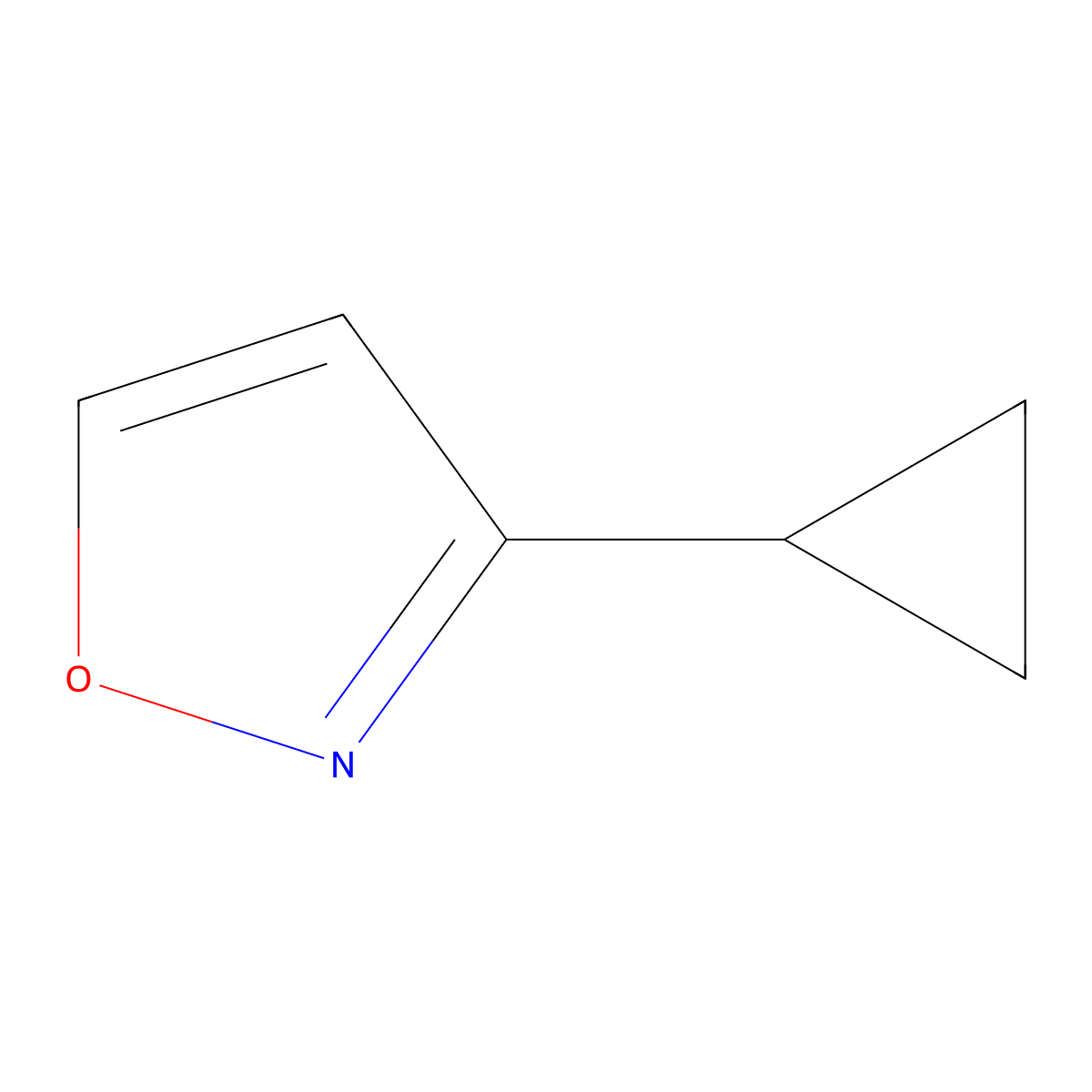 3-Cyclopropylisoxazole molecular structure, CAS 1597989-56-4