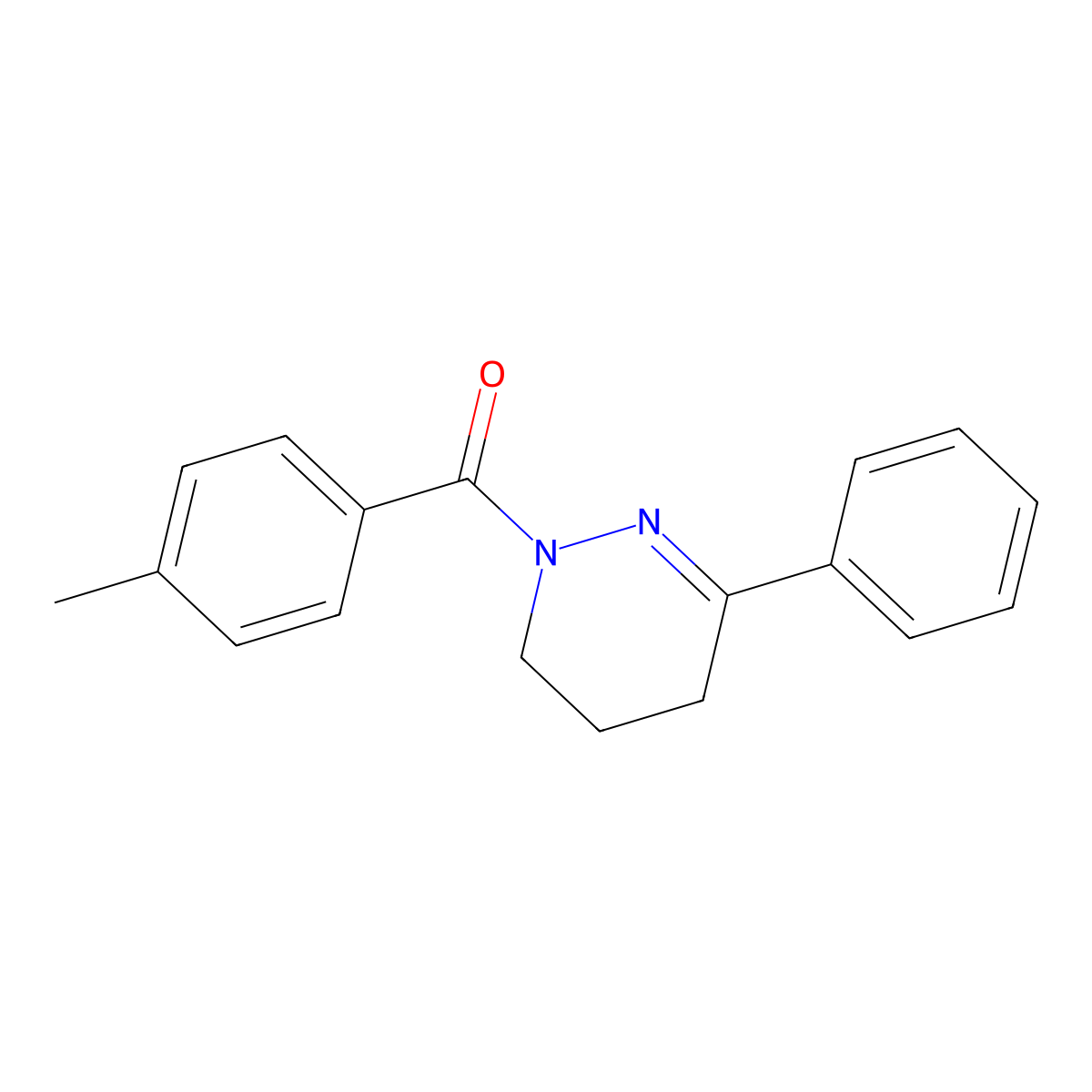 (4-methylphenyl)[3-phenyl-5,6-dihydro-1(4H)-pyridazinyl]methanone molecular structure, CAS 159799-40-3