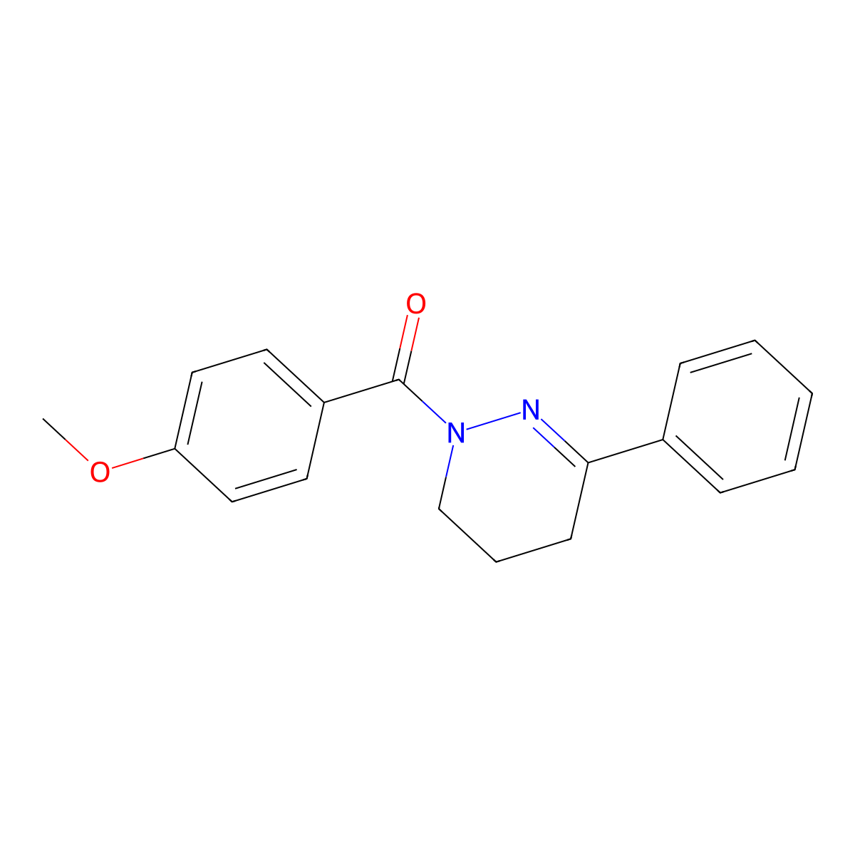 (4-methoxyphenyl)[3-phenyl-5,6-dihydro-1(4H)-pyridazinyl]methanone molecular structure, CAS 159799-43-6