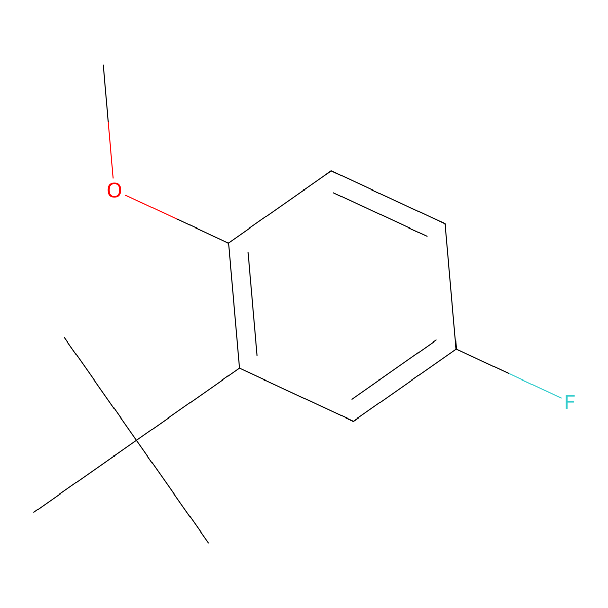2-(Tert-butyl)-4-fluoro-1-methoxybenzene molecular structure, CAS 1598-18-1