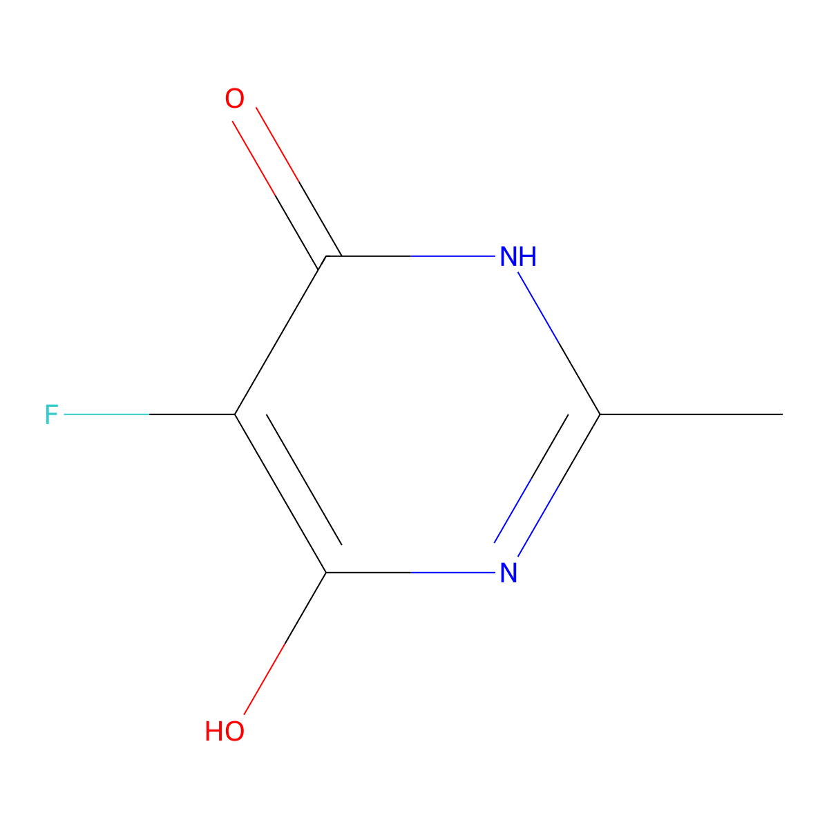 5-Fluoro-2-methylpyrimidine-4,6-diol molecular structure, CAS 1598-63-6