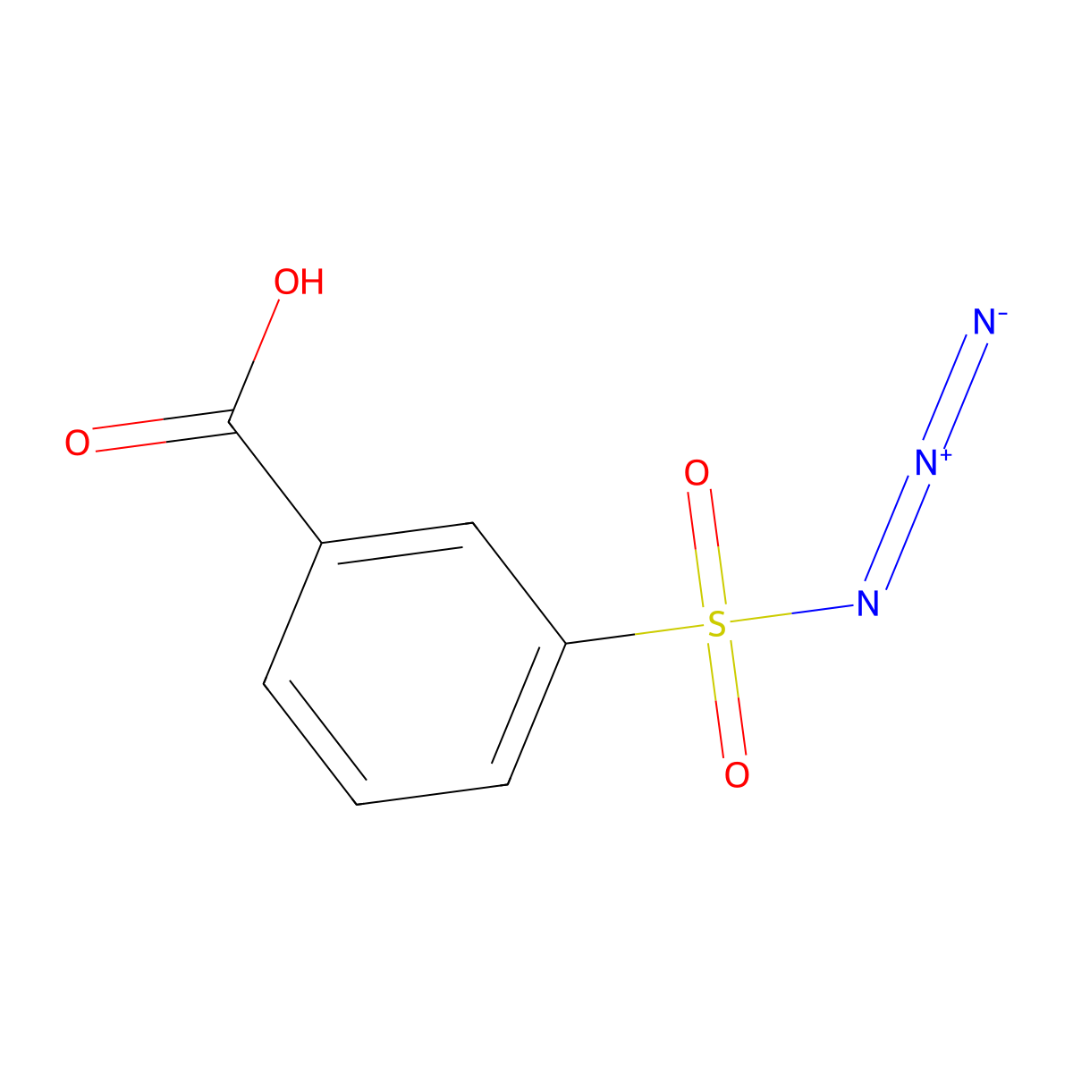 3-Azidosulfonylbenzoic acid molecular structure, CAS 15980-11-7