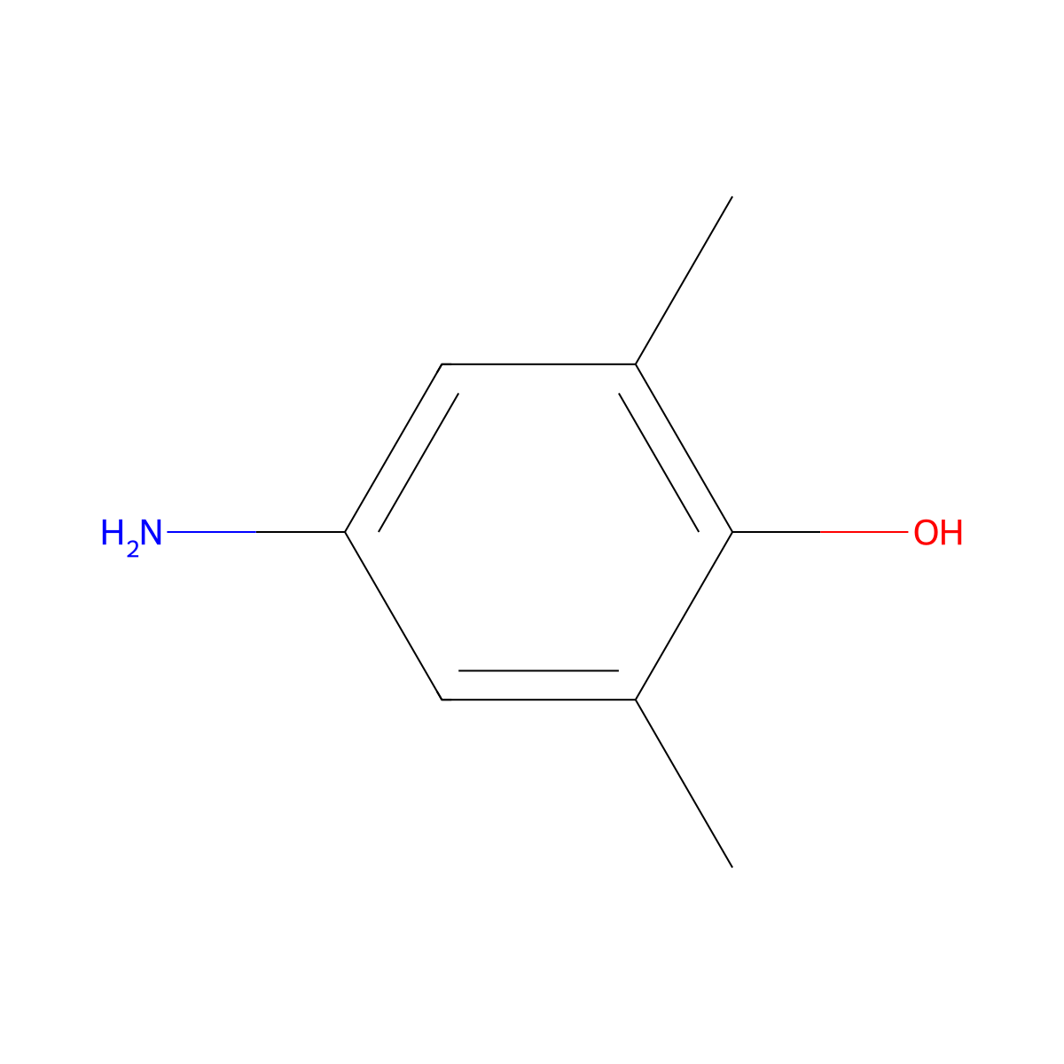 4-Amino-2,6-dimethylphenol molecular structure, CAS 15980-22-0