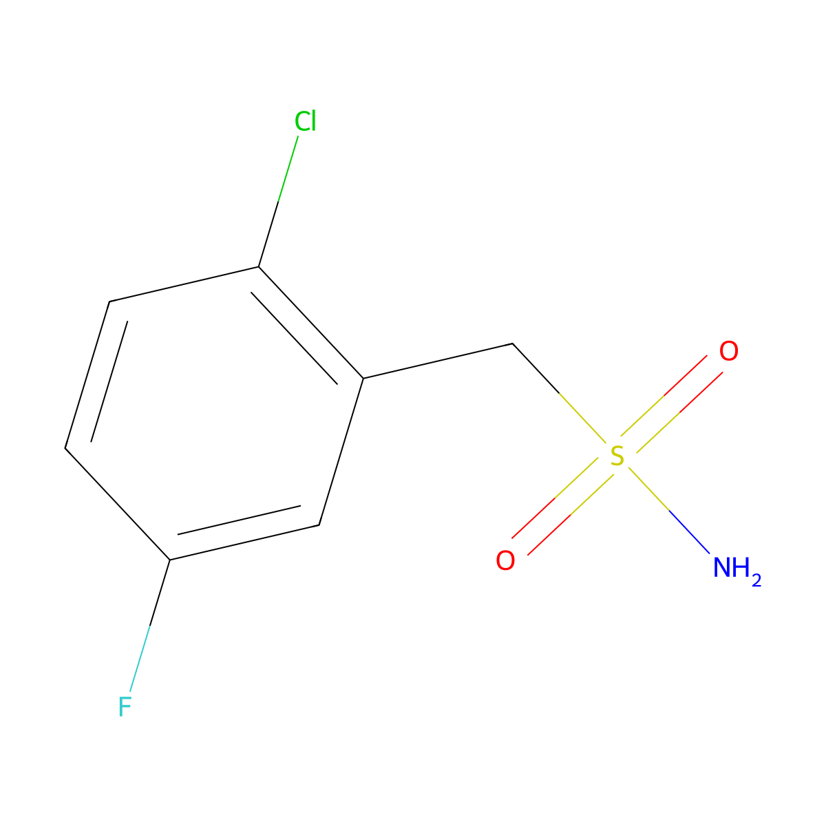 (2-Chloro-5-fluorophenyl)methanesulfonamide molecular structure, CAS 1598006-11-1