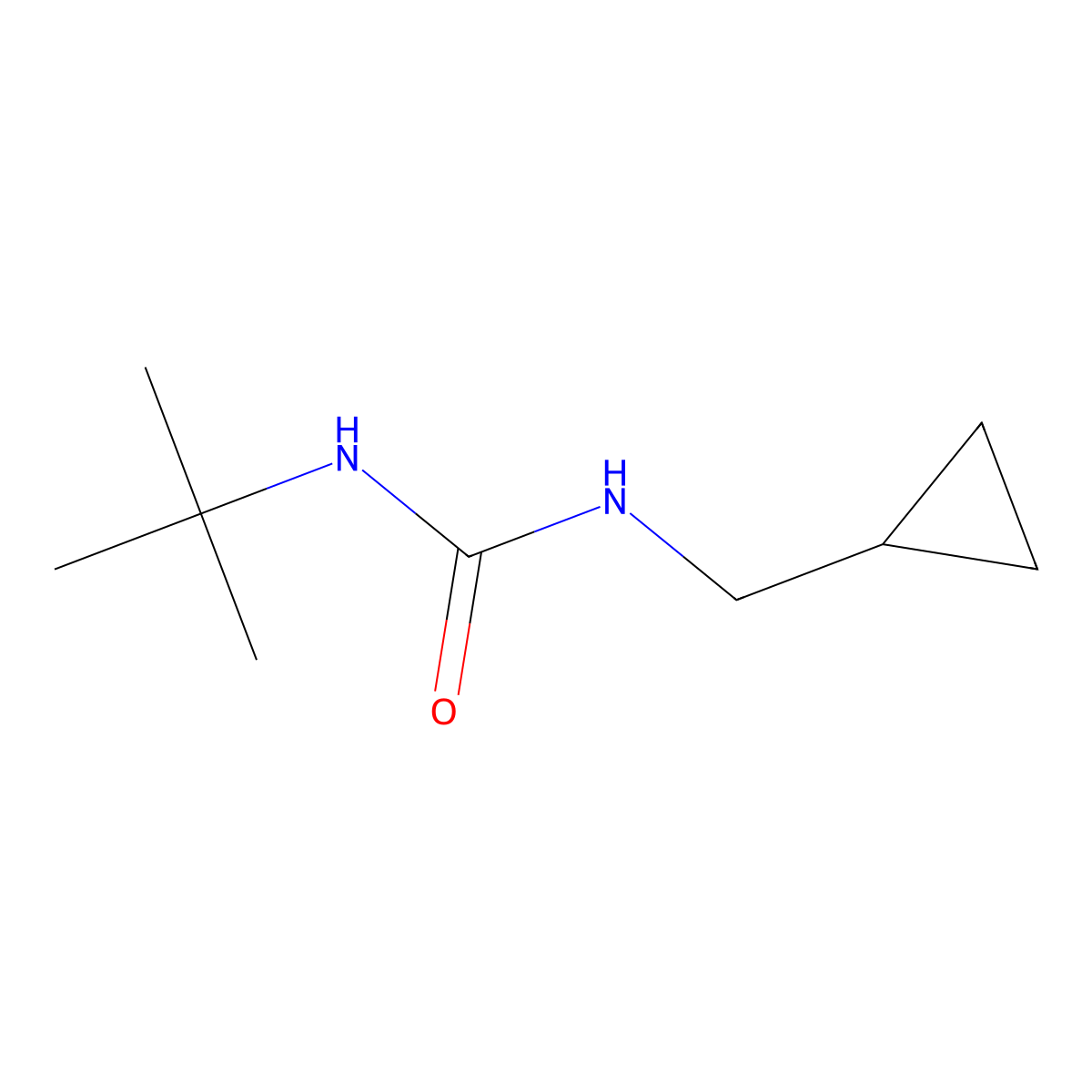 1-(Tert-butyl)-3-(cyclopropylmethyl)urea molecular structure, CAS 1598027-65-6