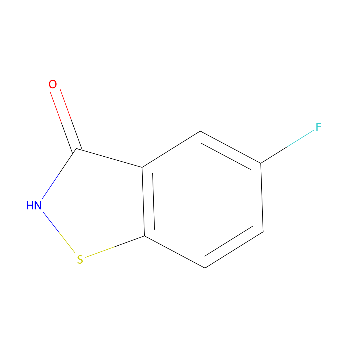 5-Fluoro-1,2-benzothiazol-3-one molecular structure, CAS 159803-10-8