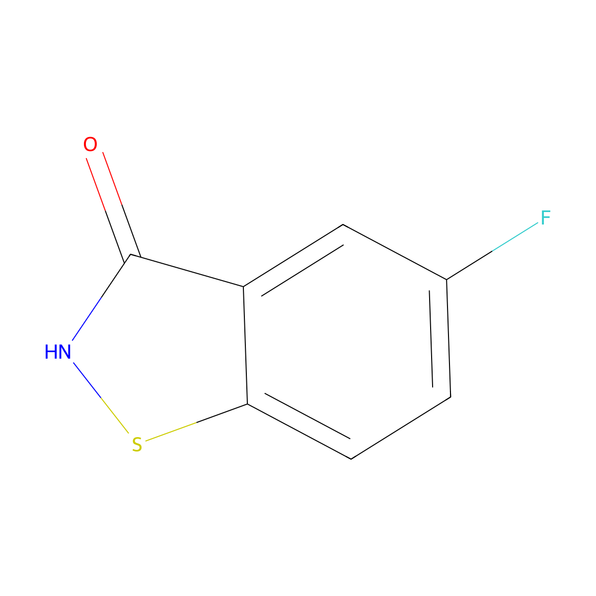 5-Fluoro-1,2-benzothiazol-3-one molecular structure, CAS 159803-10-8