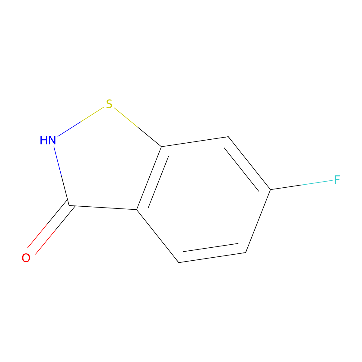 6-Fluoro-1,2-benzothiazol-3(2H)-one molecular structure, CAS 159803-11-9