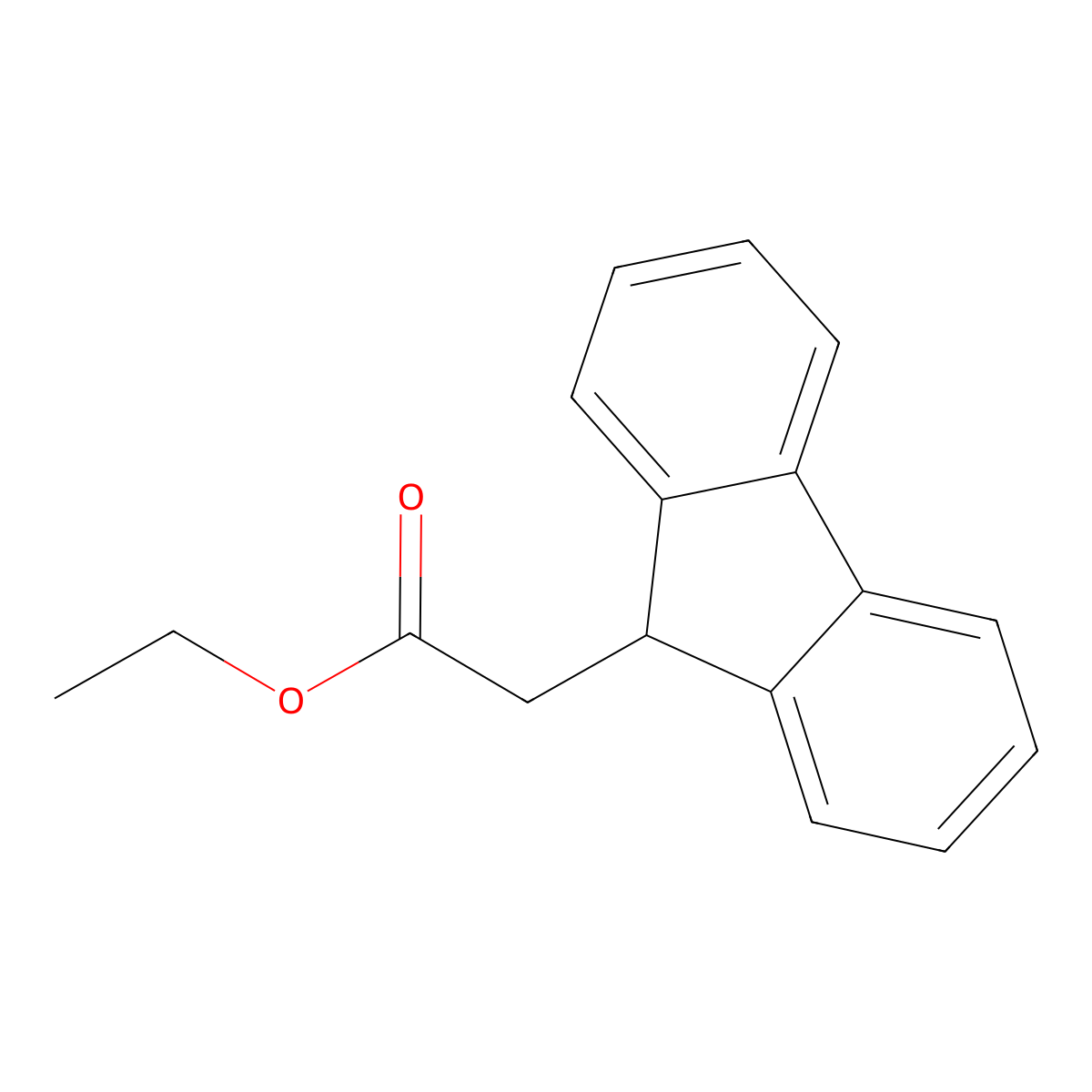 ethyl 2-(9H-fluoren-9-yl)acetate molecular structure, CAS 159803-52-8