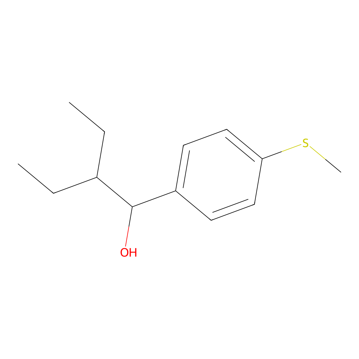 alpha-(1-Ethylpropyl)-4-(methylthio)benZenemethanol molecular structure, CAS 1598041-05-4