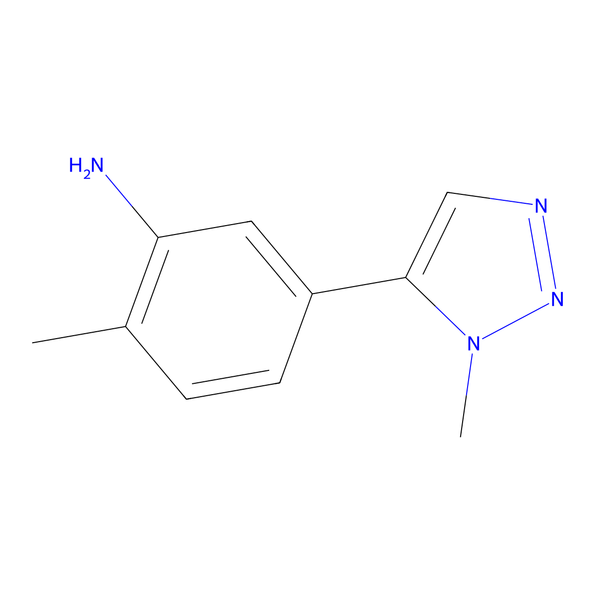2-Methyl-5-(1-methyl-1H-1,2,3-triazol-5-yl)aniline molecular structure, CAS 1598041-55-4