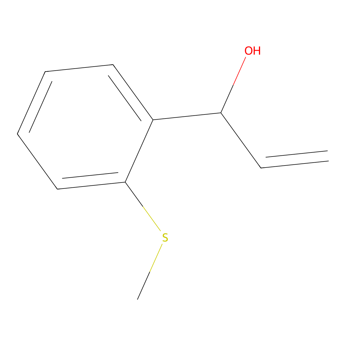 1-[2-(Methylsulfanyl)phenyl]prop-2-en-1-ol molecular structure, CAS 1598056-83-7