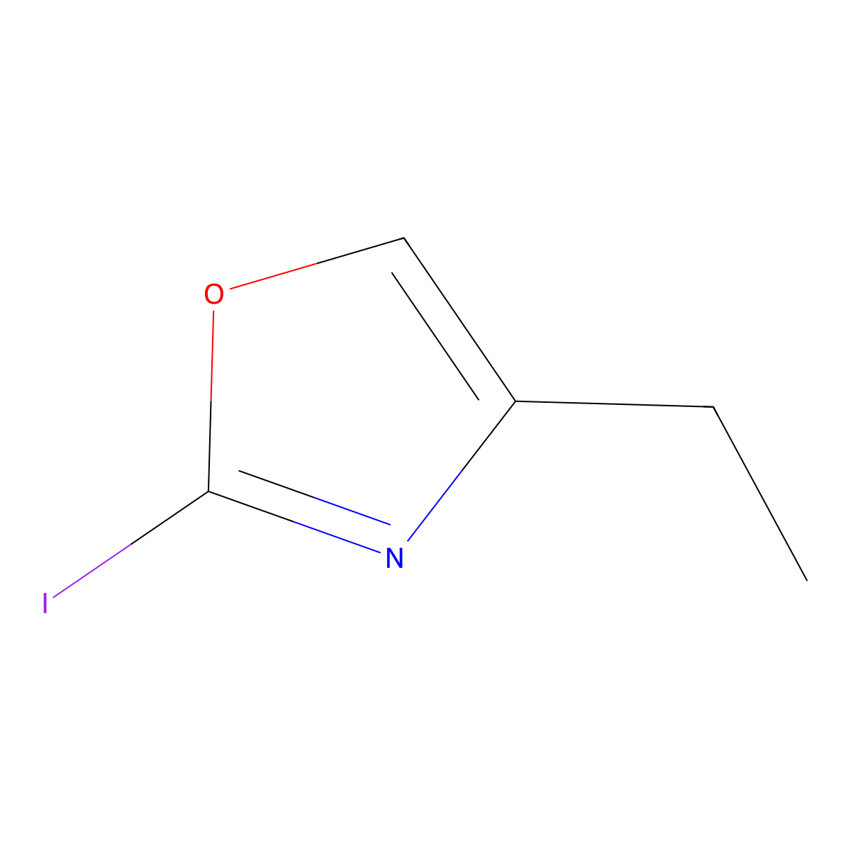 4-Ethyl-2-iodo-1,3-oxazole molecular structure, CAS 1598067-17-4