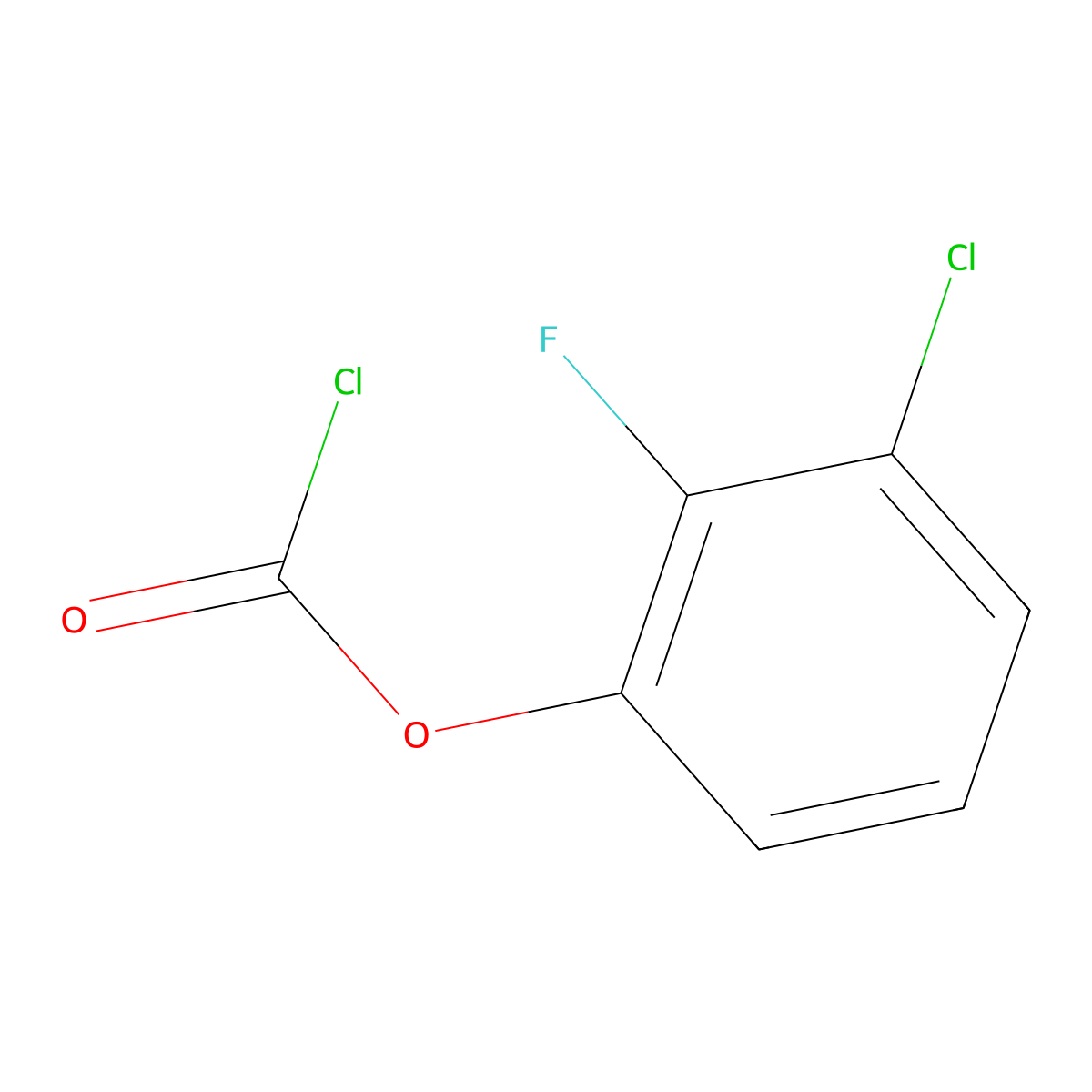 3-Chloro-2-fluorophenyl chloroformate molecular structure, CAS 1598069-33-0
