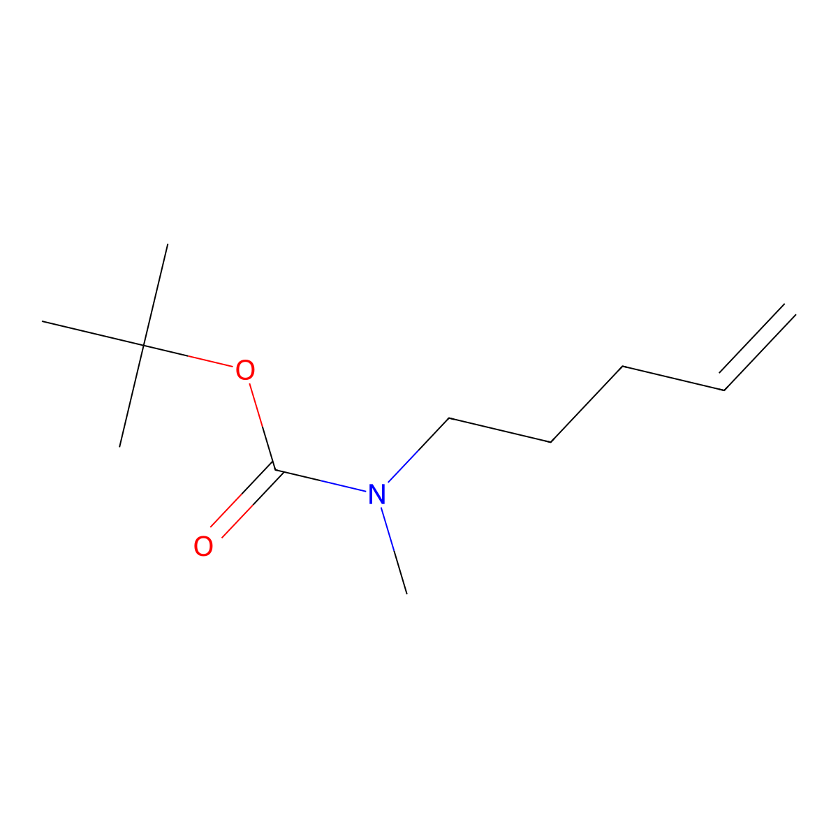 Tert-butyl N-methyl-N-(pent-4-EN-1-YL)carbamate molecular structure, CAS 1598089-04-3