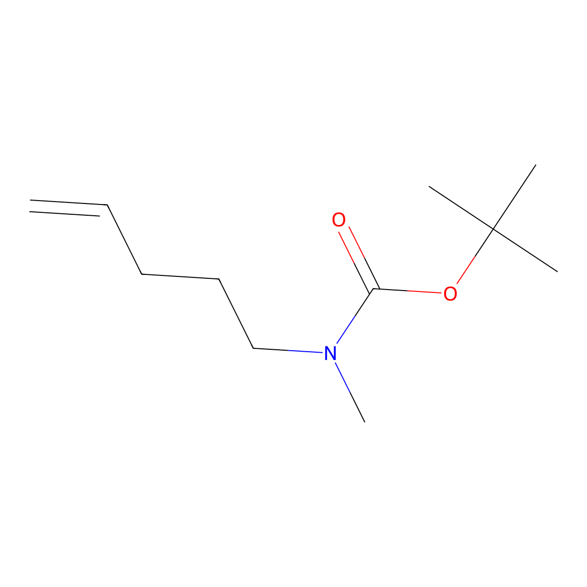 Tert-butyl N-methyl-N-(pent-4-EN-1-YL)carbamate molecular structure, CAS 1598089-04-3