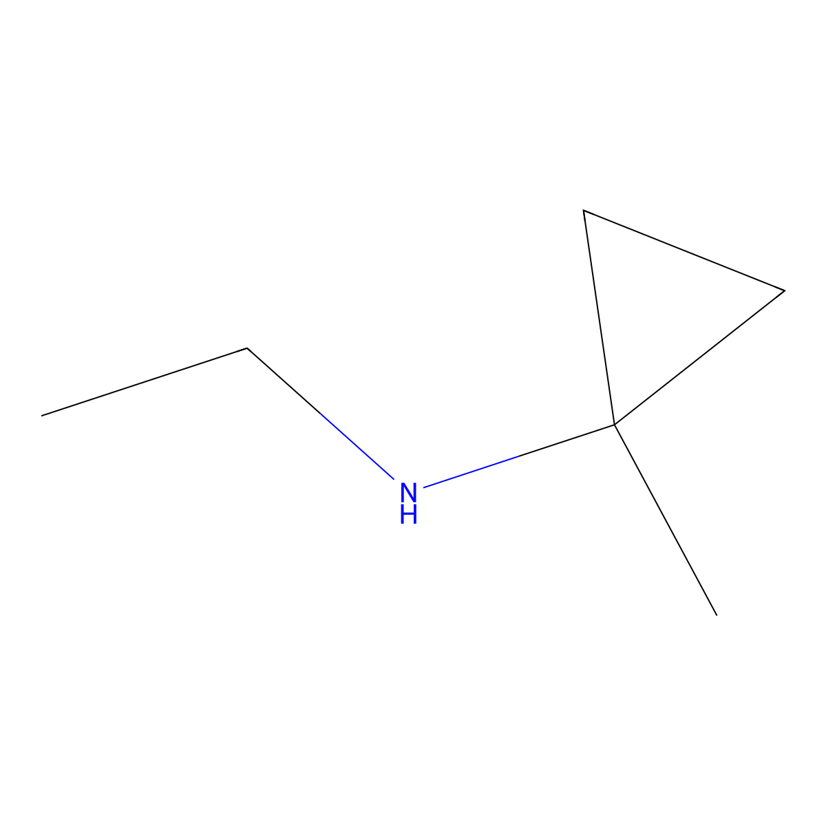 Ethyl-(1-methyl-cyclopropyl)-amine molecular structure, CAS 1598106-41-2
