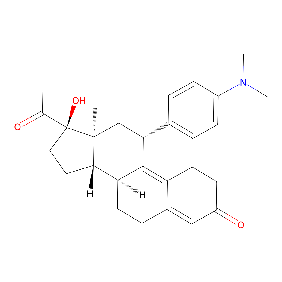 Ulipristal molecular structure, CAS 159811-51-5