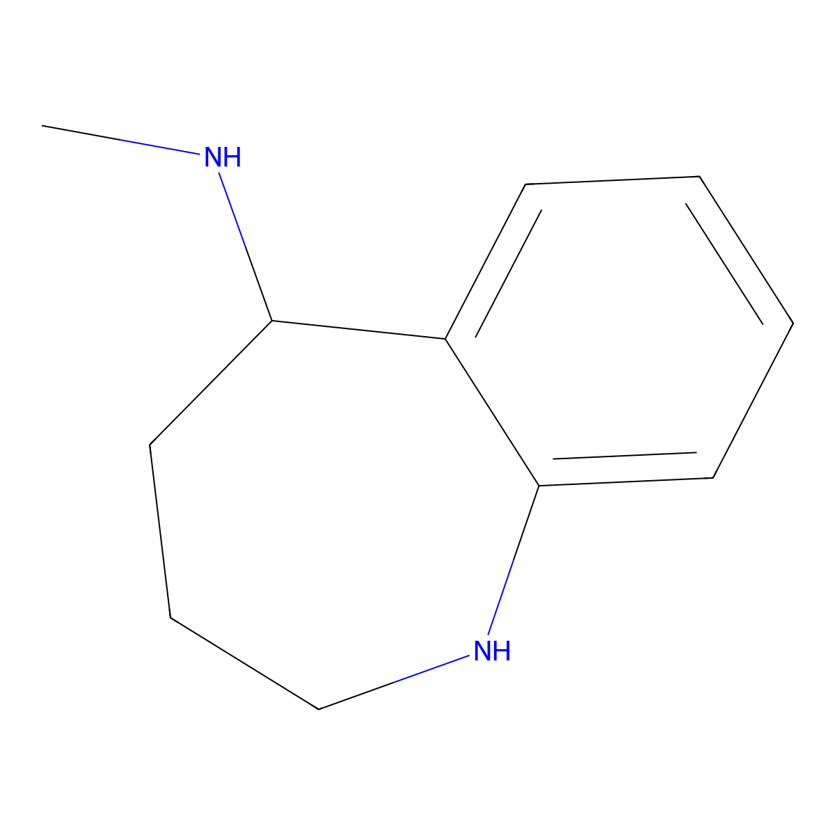 N-Methyl-2,3,4,5-tetrahydro-1H-1-benzazepin-5-amine molecular structure, CAS 1598131-33-9