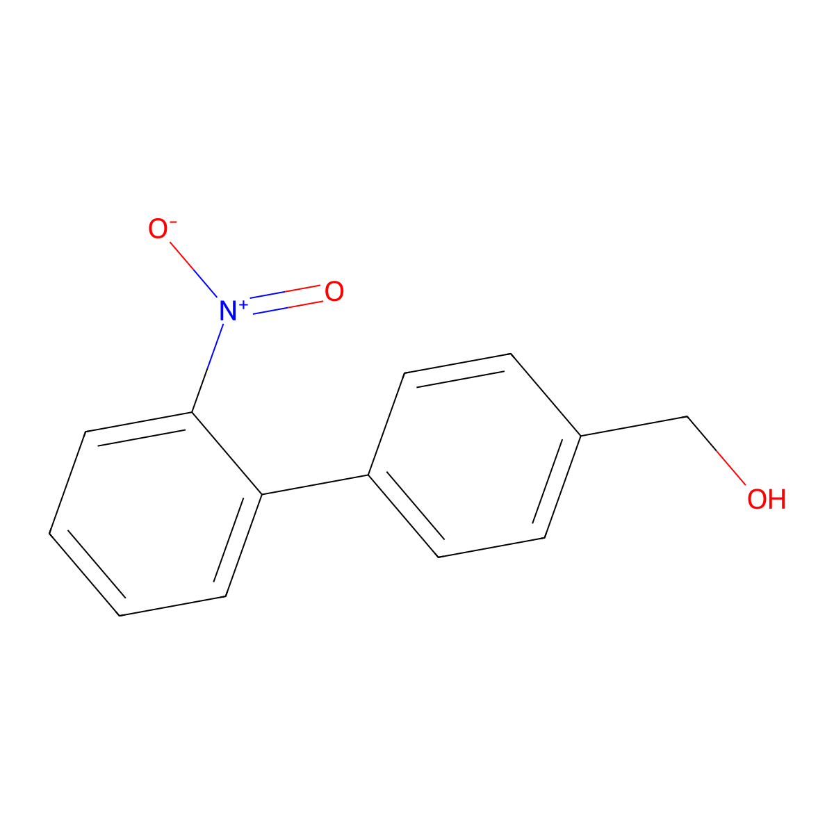 (2'-Nitro[1,1'-biphenyl]-4-yl)methanol molecular structure, CAS 159815-76-6
