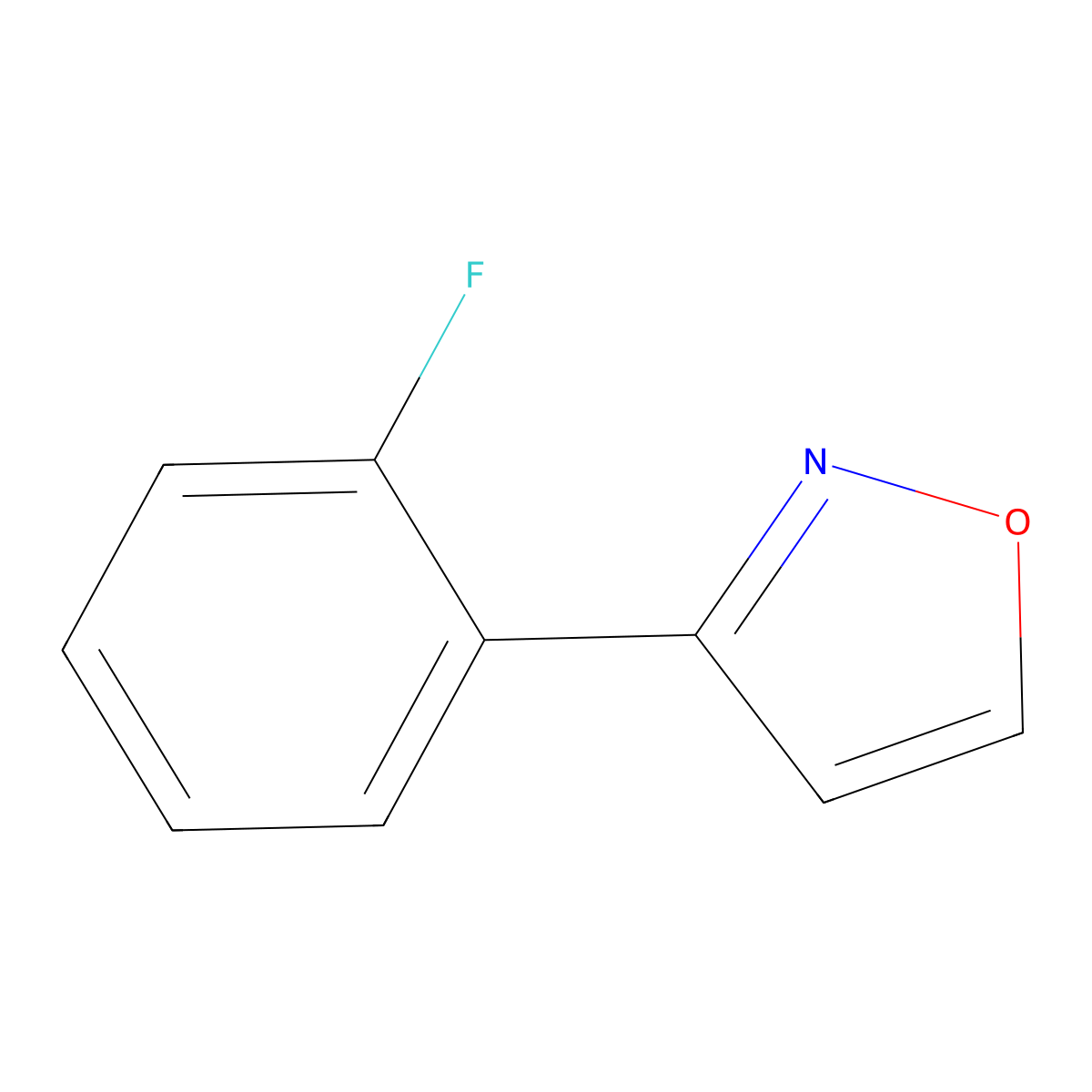 3-(2-Fluorophenyl)isoxazole molecular structure, CAS 1598178-57-4