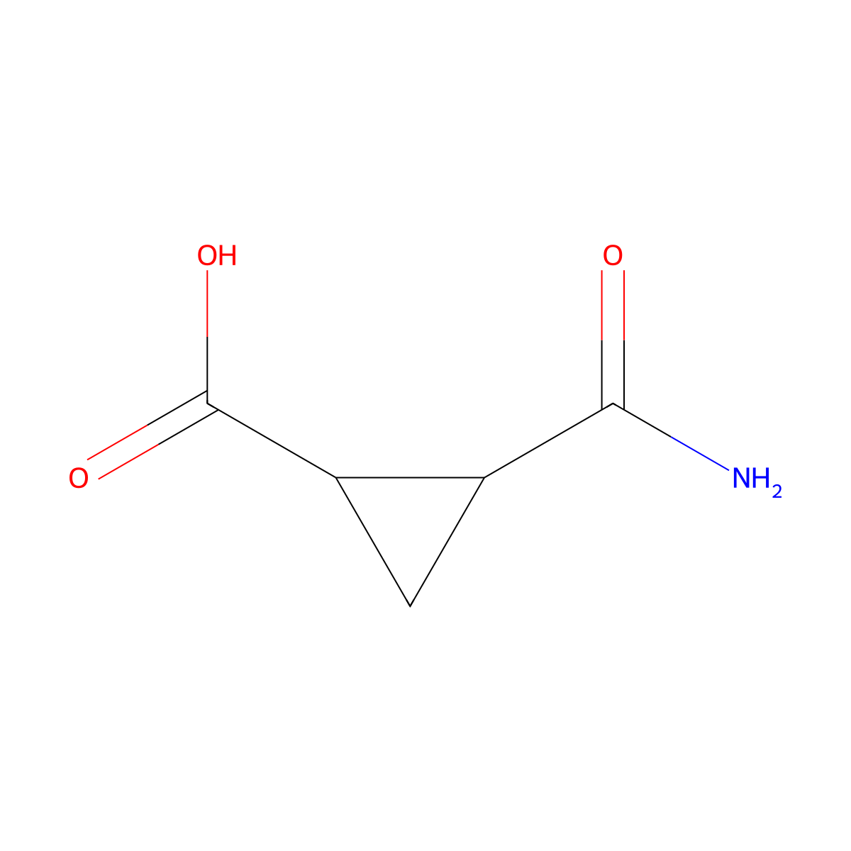 cis-2-Carbamoylcyclopropanecarboxylic acid molecular structure, CAS 15982-33-9