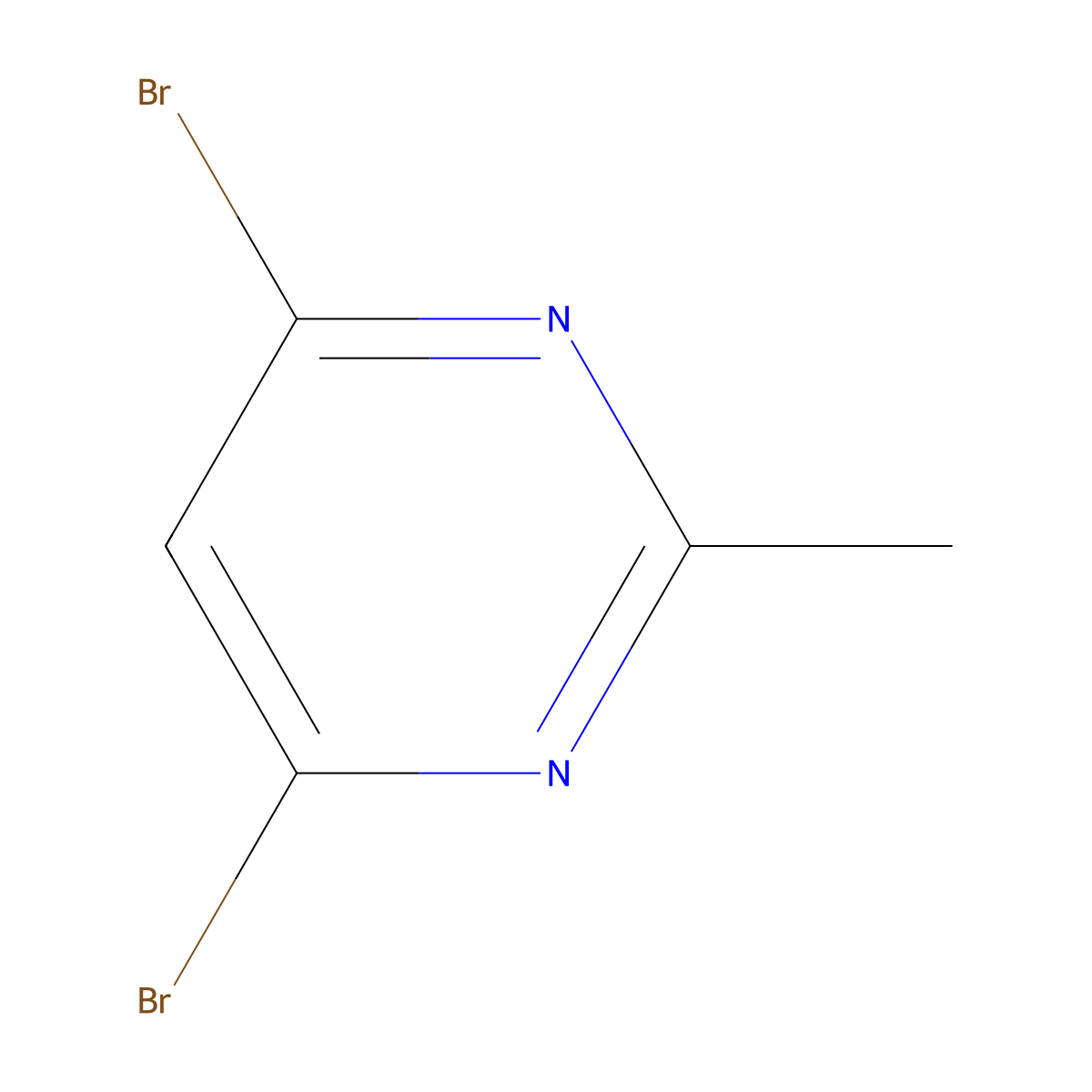4,6-Dibromo-2-methylpyrimidine molecular structure, CAS 1598222-27-5