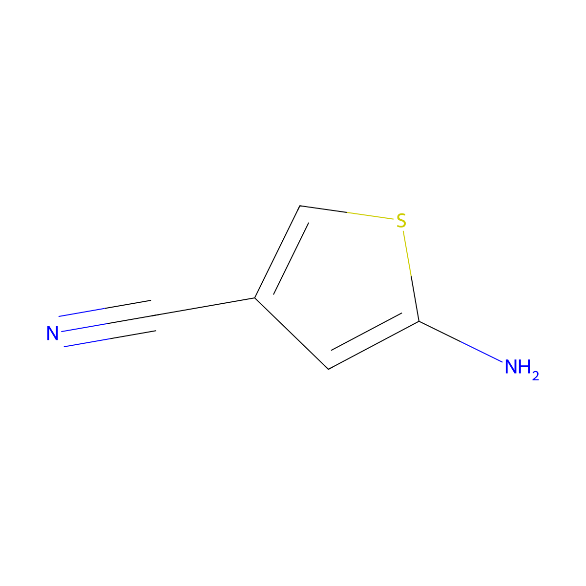 5-Aminothiophene-3-carbonitrile molecular structure, CAS 159824-95-0
