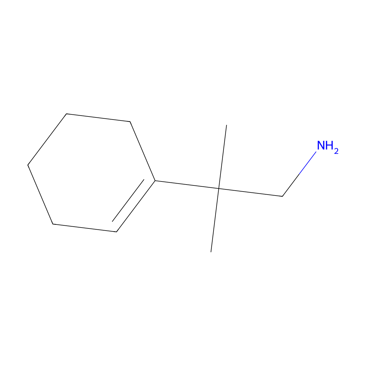 2-(Cyclohex-1-en-1-yl)-2-methylpropan-1-amine molecular structure, CAS 1598255-56-1