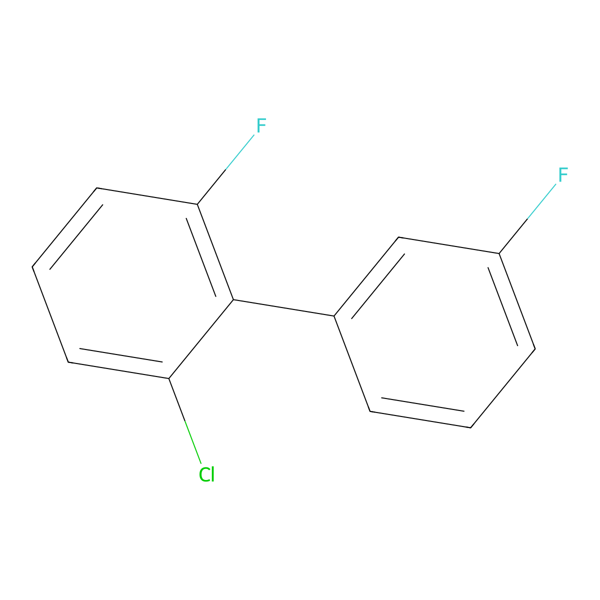 1-Chloro-3-fluoro-2-(3-fluorophenyl)benzene molecular structure, CAS 1598287-26-3