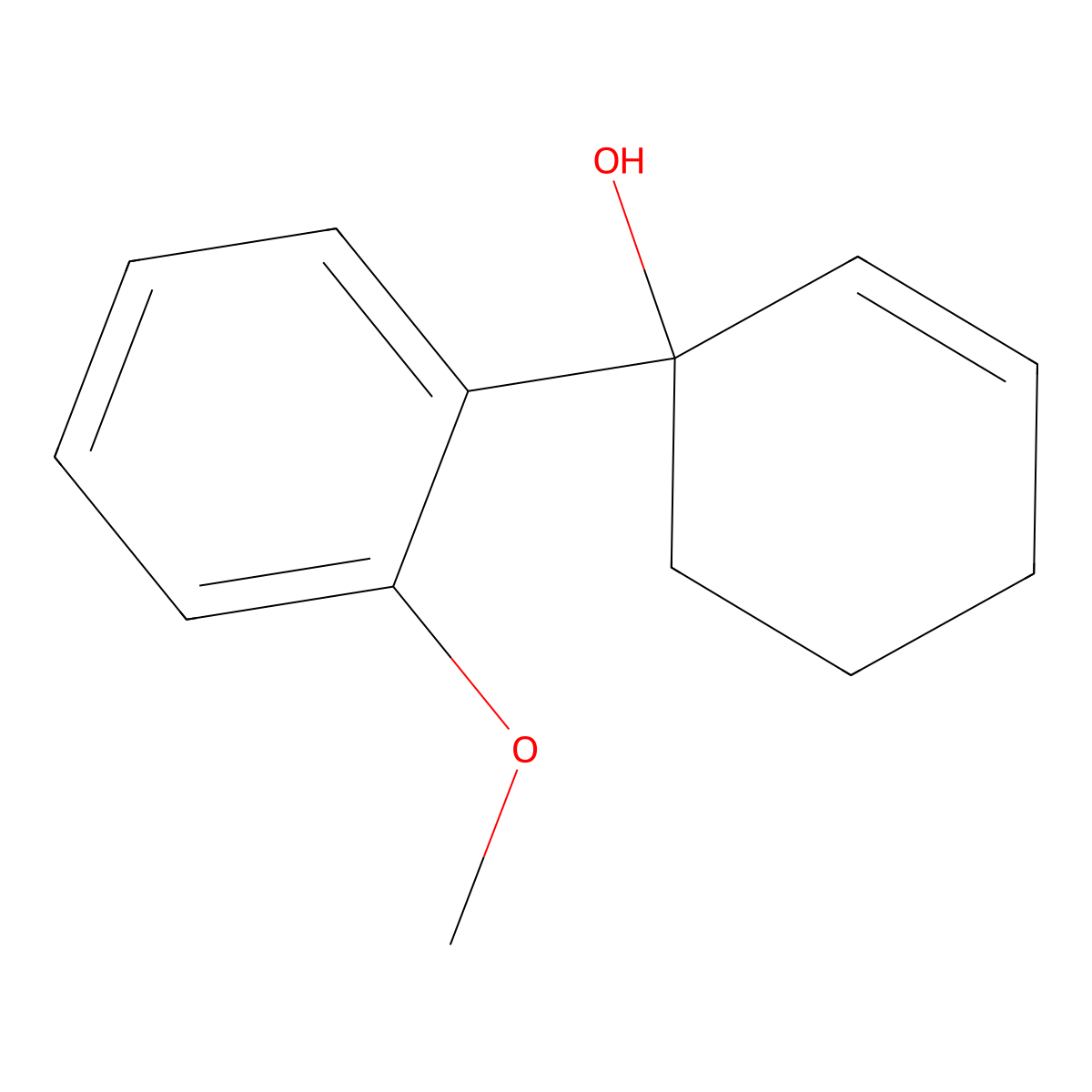 1-(2-Methoxyphenyl)-2-cyclohexen-1-ol molecular structure, CAS 1598290-26-6