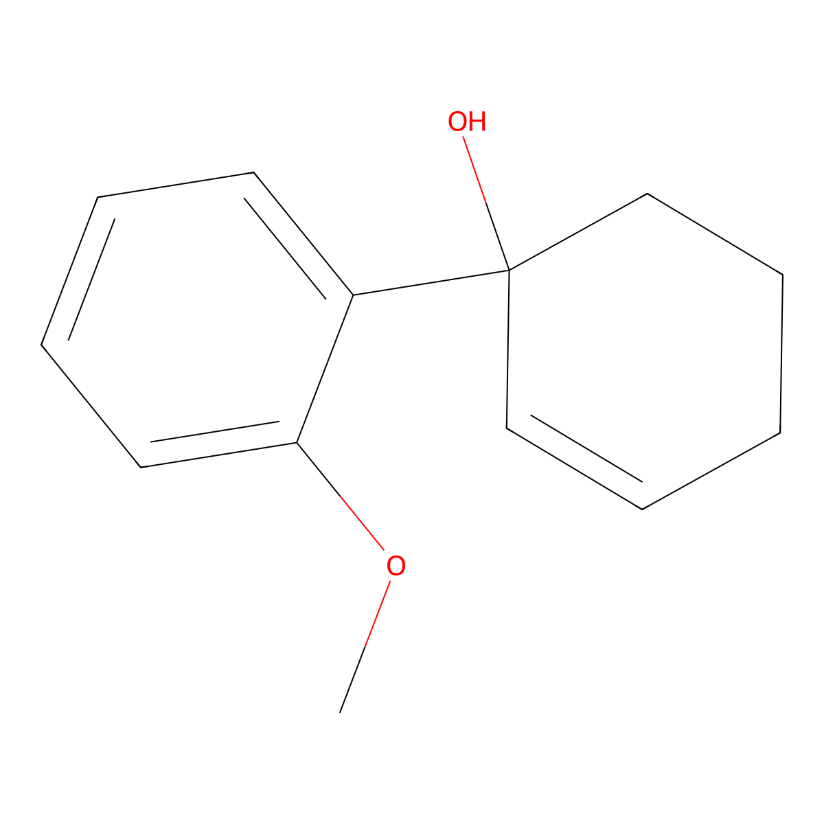 1-(2-Methoxyphenyl)-2-cyclohexen-1-ol molecular structure, CAS 1598290-26-6