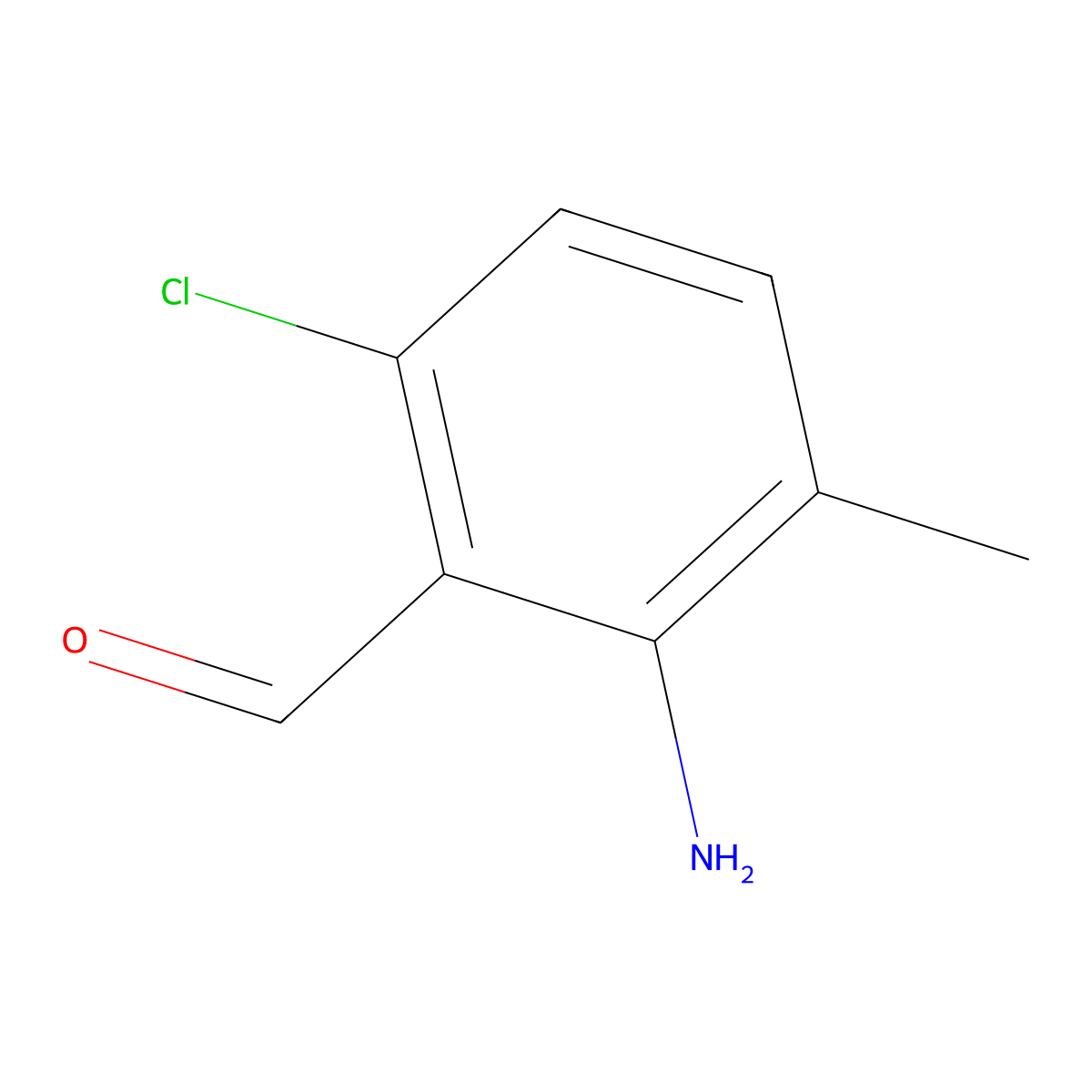 2-Amino-6-chloro-3-methylbenzaldehyde molecular structure, CAS 1598290-86-8