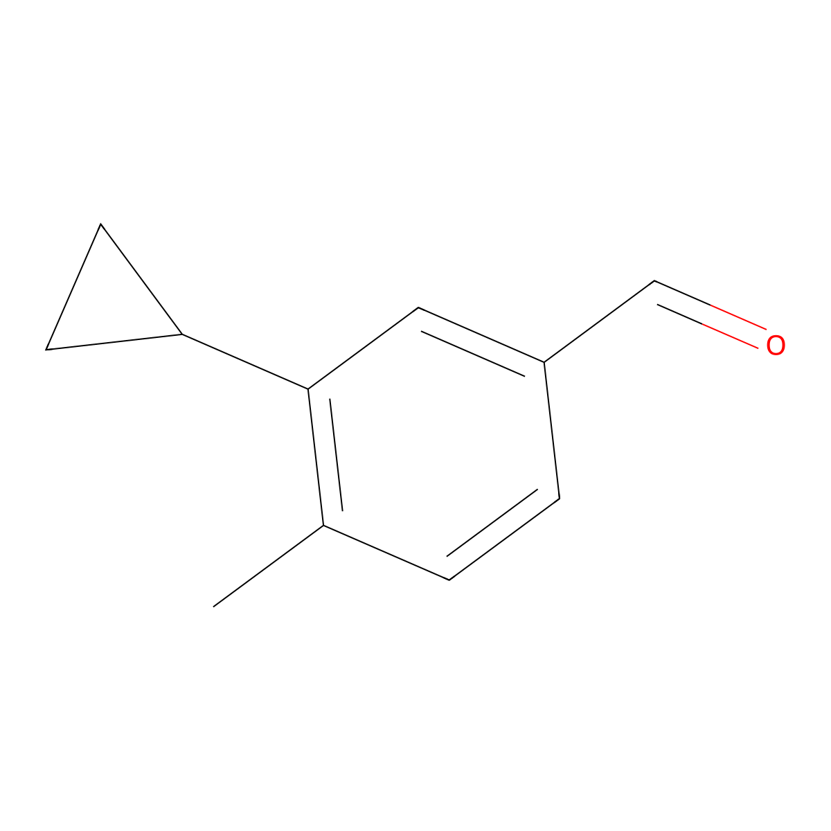 3-Cyclopropyl-4-methylbenzaldehyde molecular structure, CAS 1598292-43-3