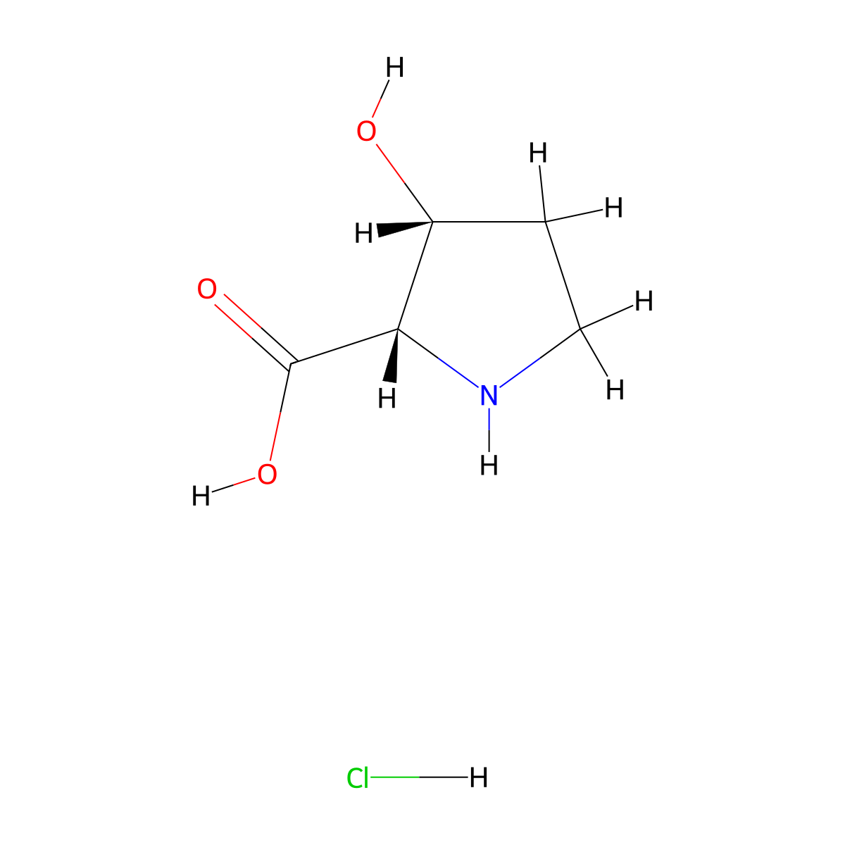 (2S,3R)-3-hydroxypyrrolidine-2-carboxylic acid;hydrochloride molecular structure, CAS 159830-97-4