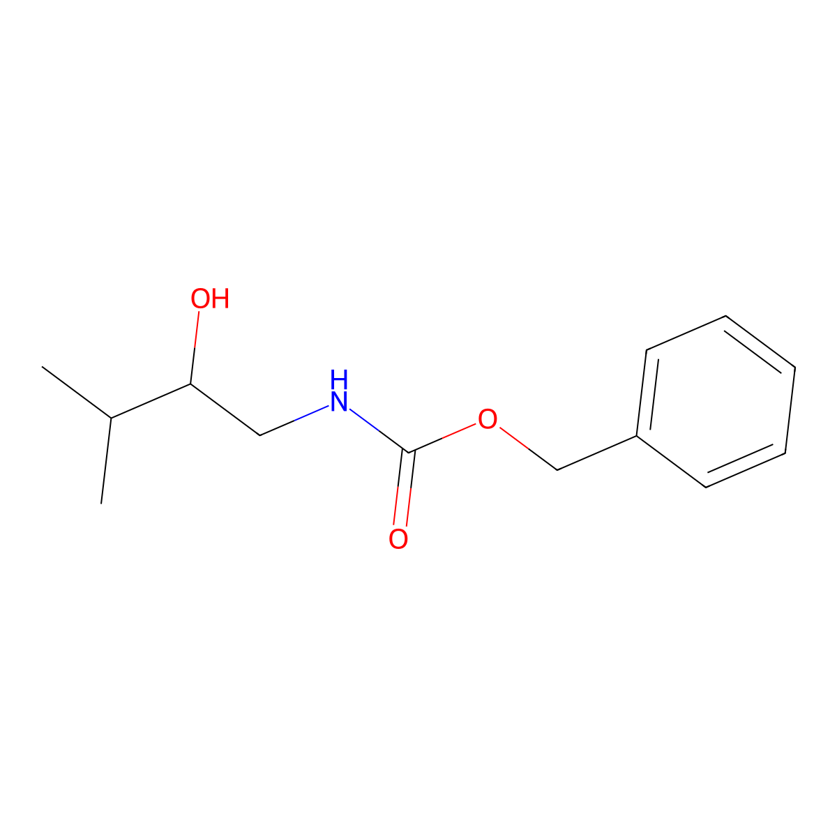 benzyl N-(2-hydroxy-3-methylbutyl)carbamate molecular structure, CAS 1598300-19-6