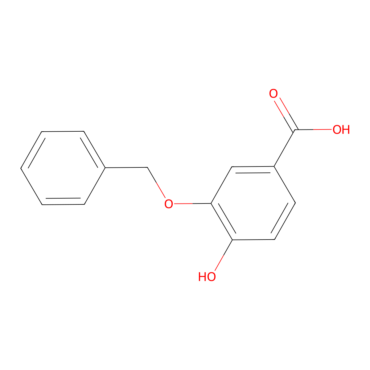 3-(Benzyloxy)-4-hydroxybenzoic acid molecular structure, CAS 159832-34-5