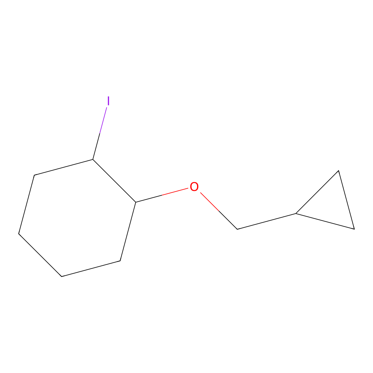 1-(Cyclopropylmethoxy)-2-iodocyclohexane molecular structure, CAS 1598335-20-6
