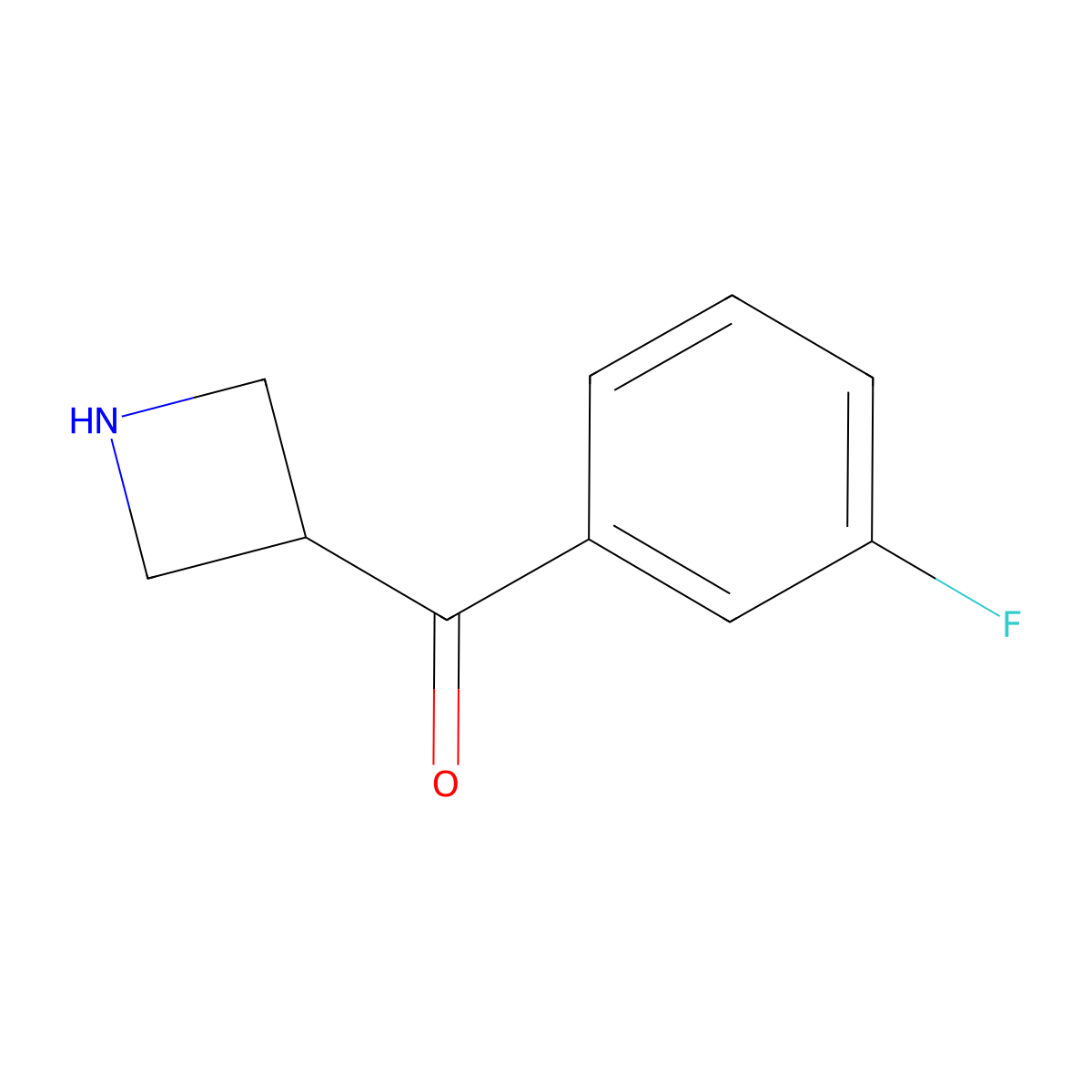 Azetidin-3-yl(3-fluorophenyl)methanone molecular structure, CAS 1598361-82-0