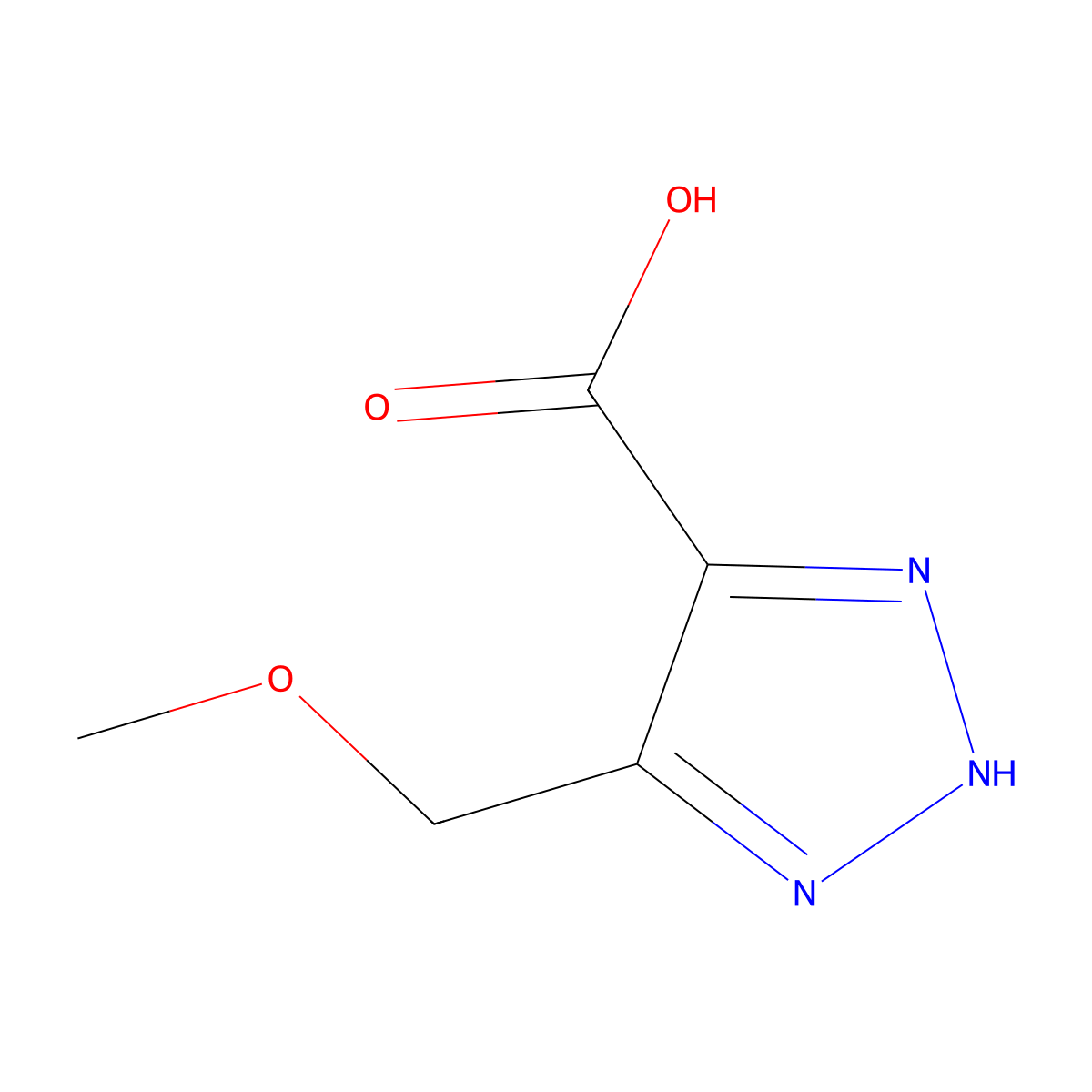 5-(Methoxymethyl)-2H-triazole-4-carboxylic acid molecular structure, CAS 1598365-57-1